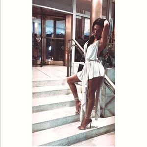 Maxi dress cut out hip high.  Worn once